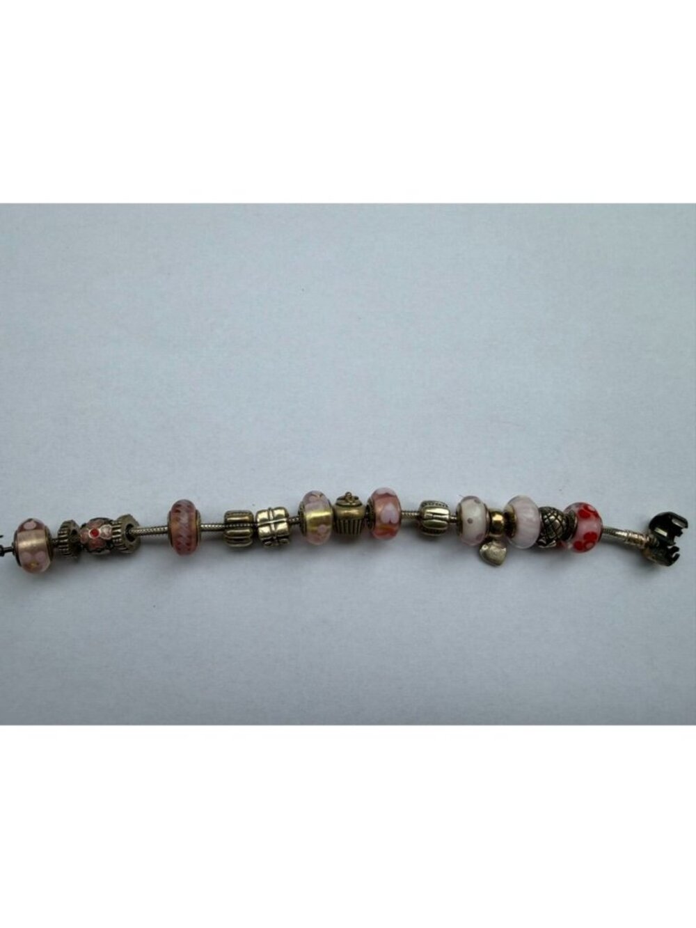 Pandora 16 Bead Charm Sterling Silver Bracelet
